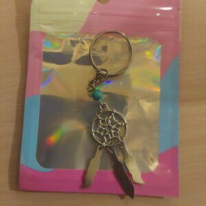 Silver-tone Dream Catcher Keychain